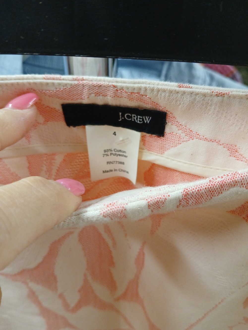 J. Crew Blush and Cream Floral Pencil Skirt - Picture 3 of 3